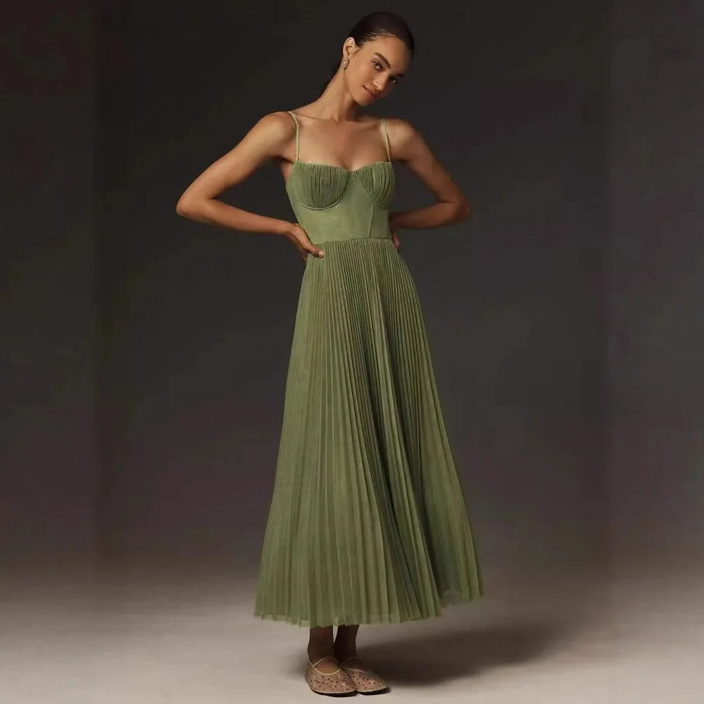 Vestido Maxi Vert - Estilo elegante com charme francês