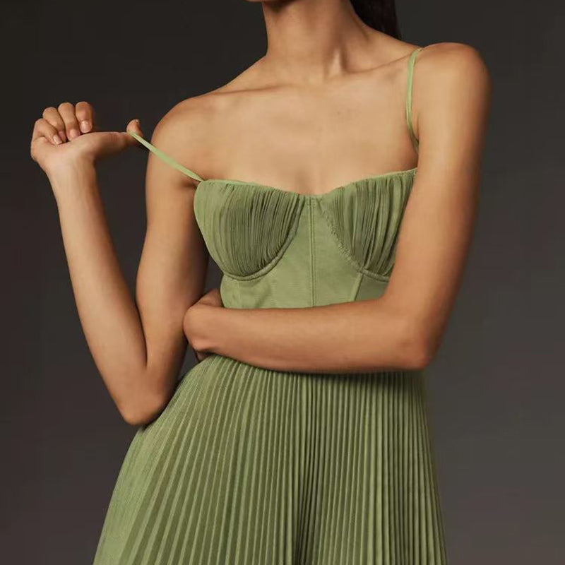 Vestido Maxi Vert - Estilo elegante com charme francês