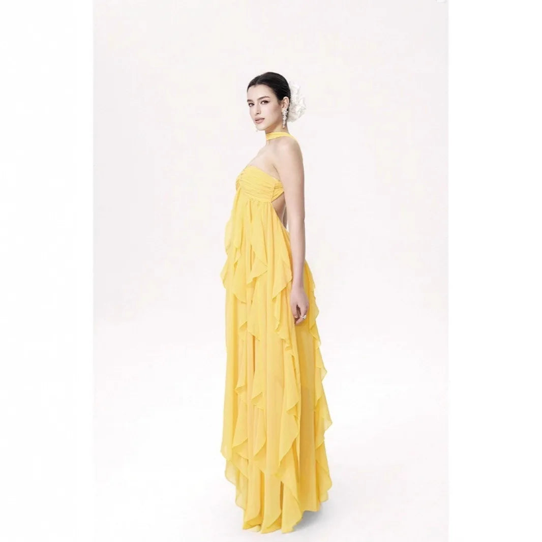 Vestido Maxi de Chiffon Bella Estrela