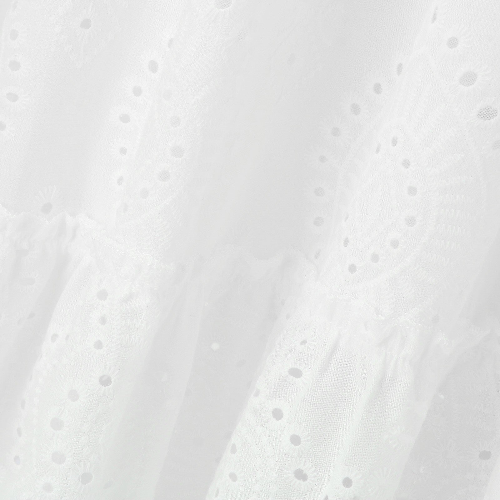 Vestido Longo bordado Laise de Algodão gola V