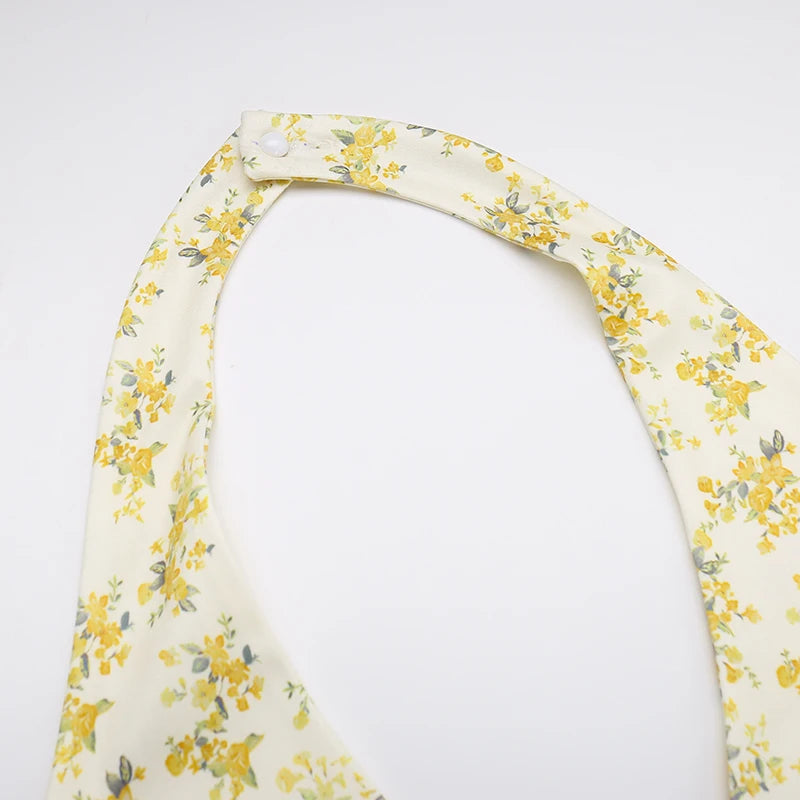 Vestido Midi Floral Elegante com Decote V