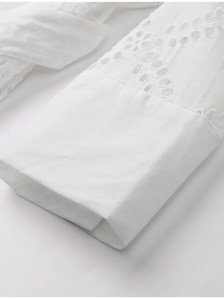 Vestido de Laise Branco Midi