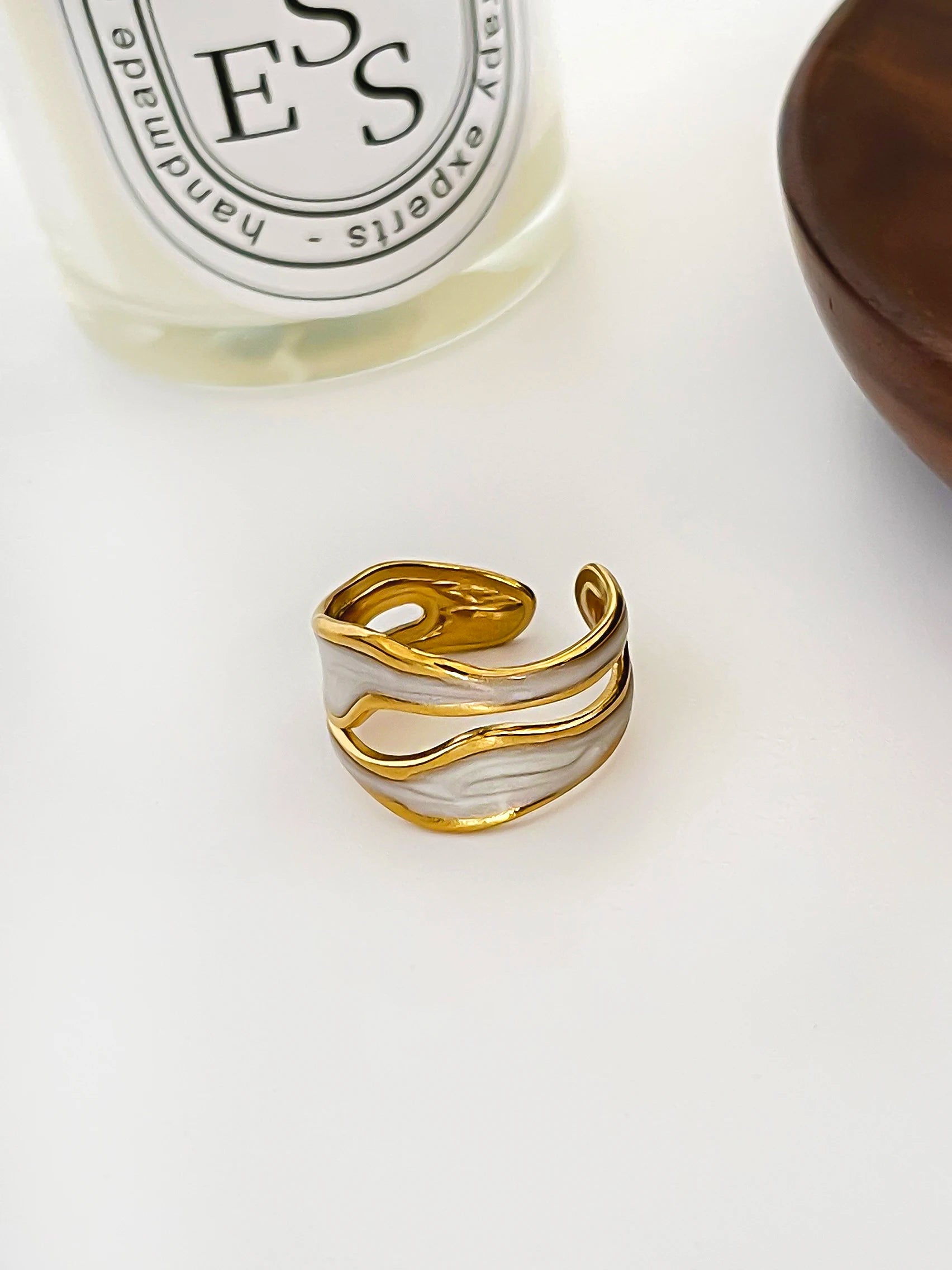 Anéis Ajustáveis Banhados à Ouro 18K