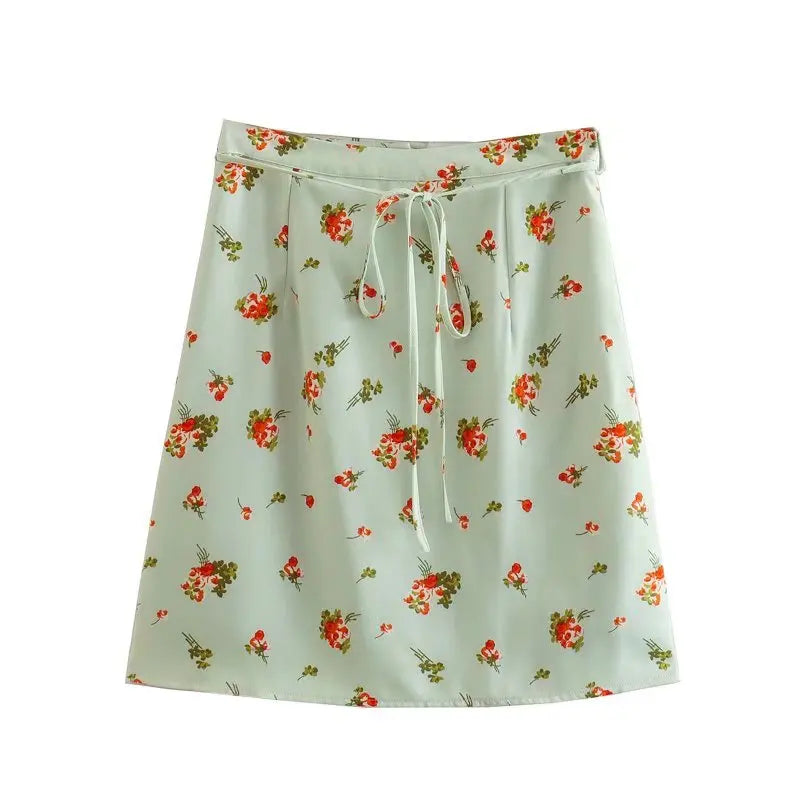 Mini Saia Floral Elegante Feminina