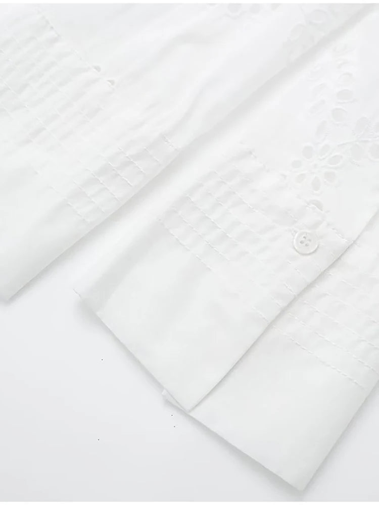 Vestido de Laise Branco Midi