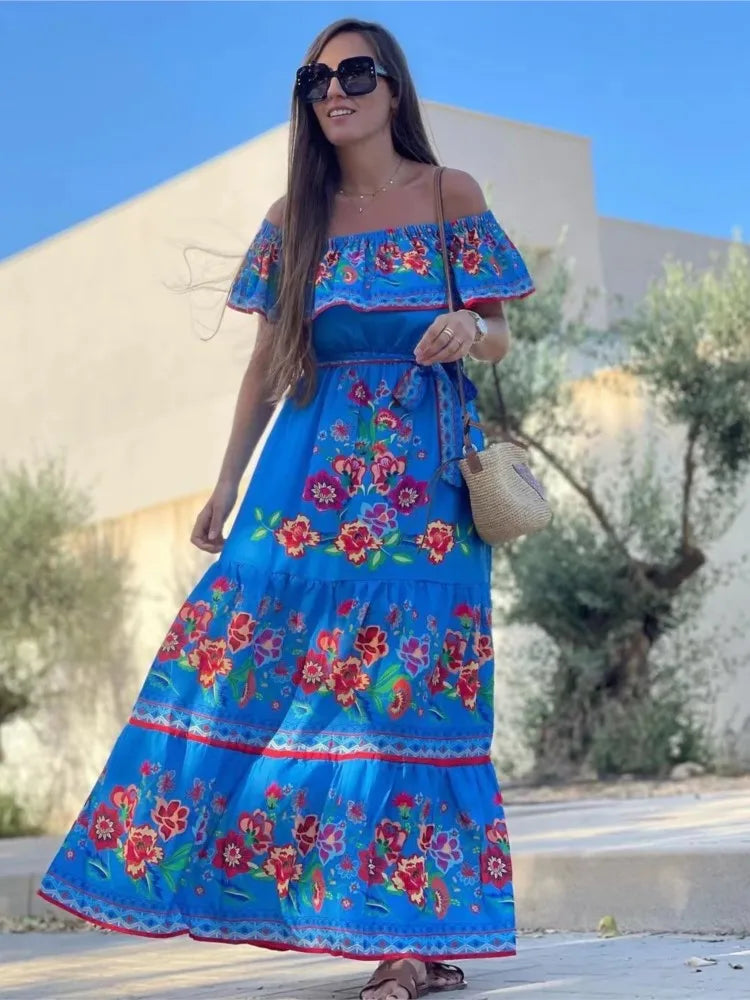 Vestido Longo Florido Frida