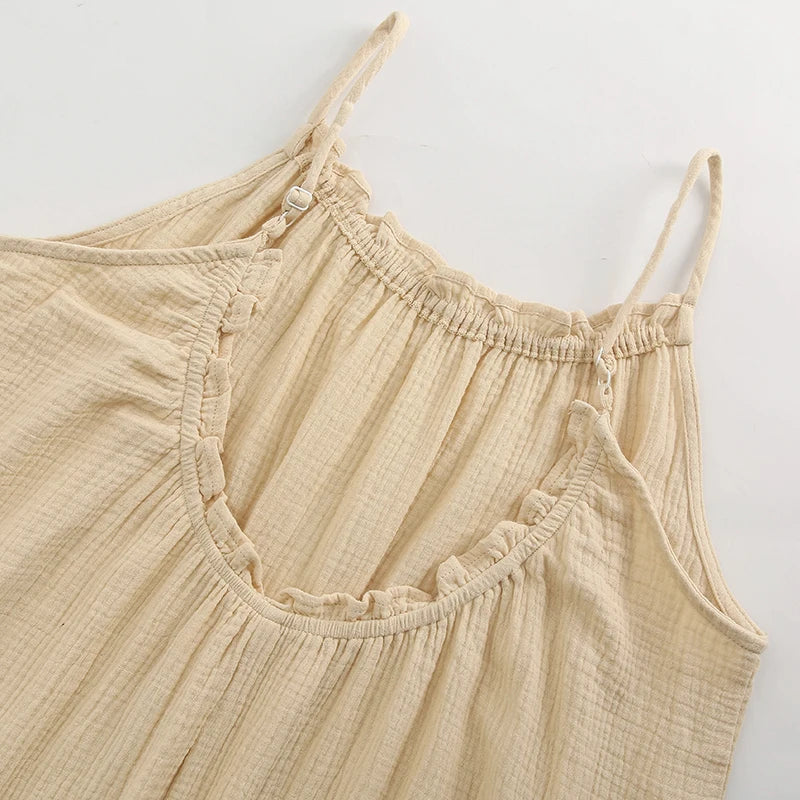 Vestido Longo Fluido de Algodão