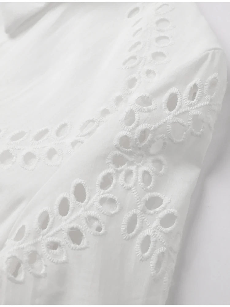 Vestido de Laise Branco Midi