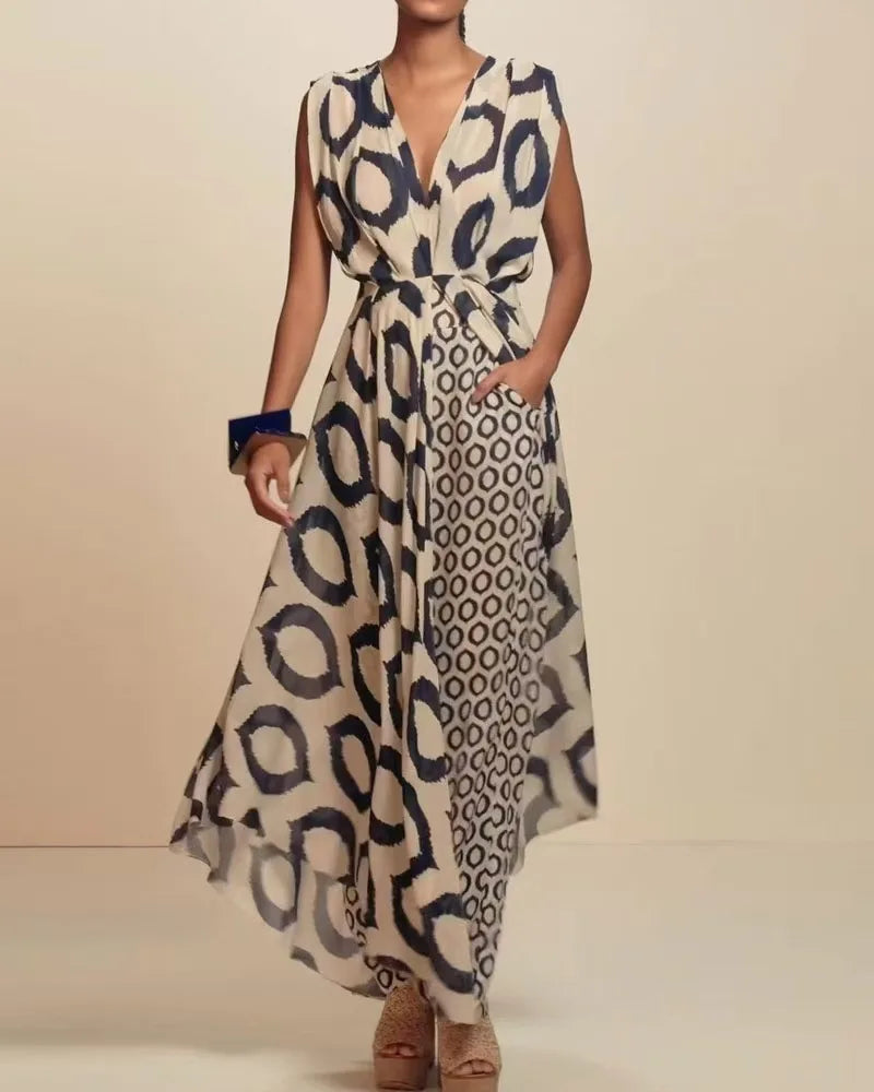 Conjunto Boho Feminino Elegante com Estampas Geométricas