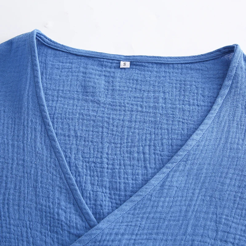 Blusa Feminina de Algodão com Amarração Elegante