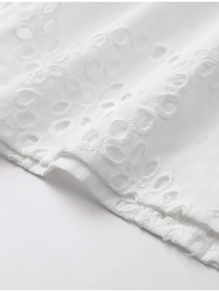 Vestido de Laise Branco Midi