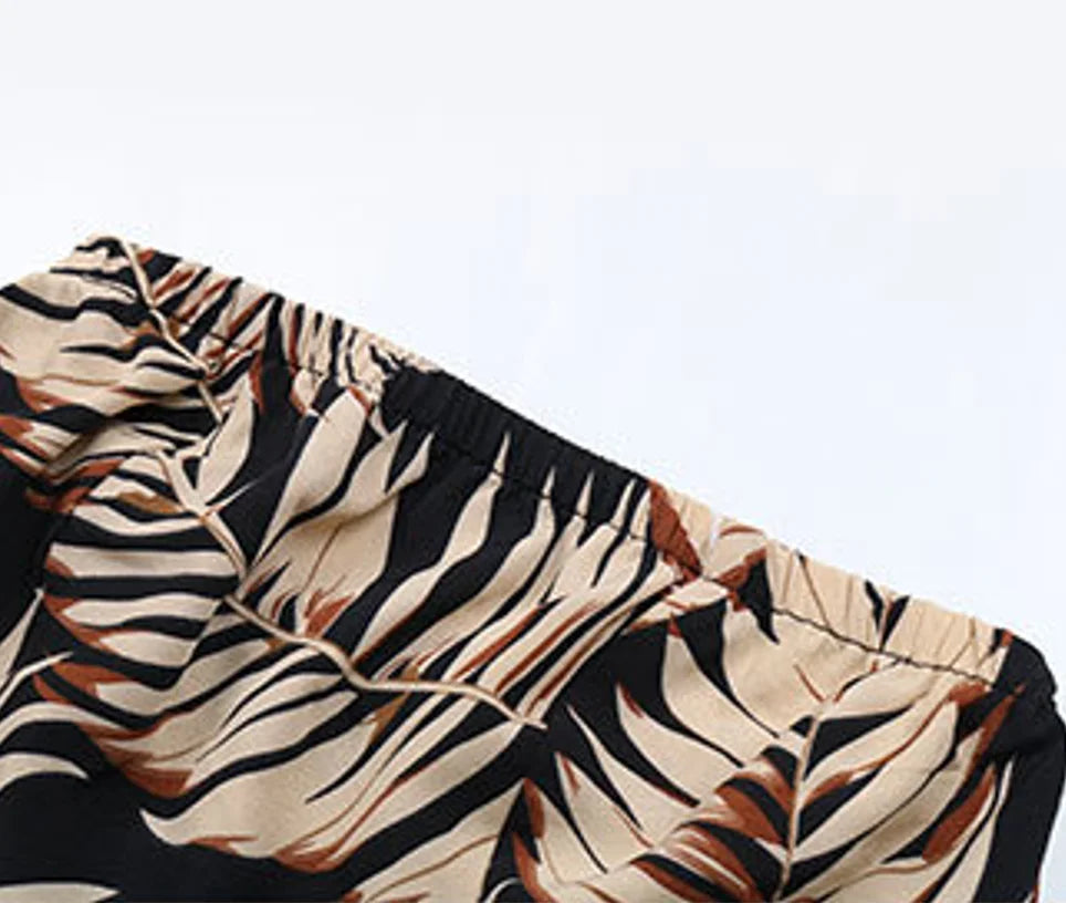 Macacão retrô de tubo estampado feminino, calça estilo praia, moda verão, novo, 2024