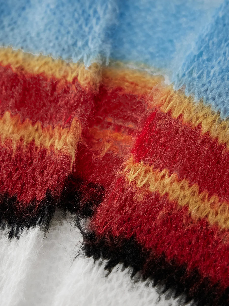 Cardigan Branco com Listras