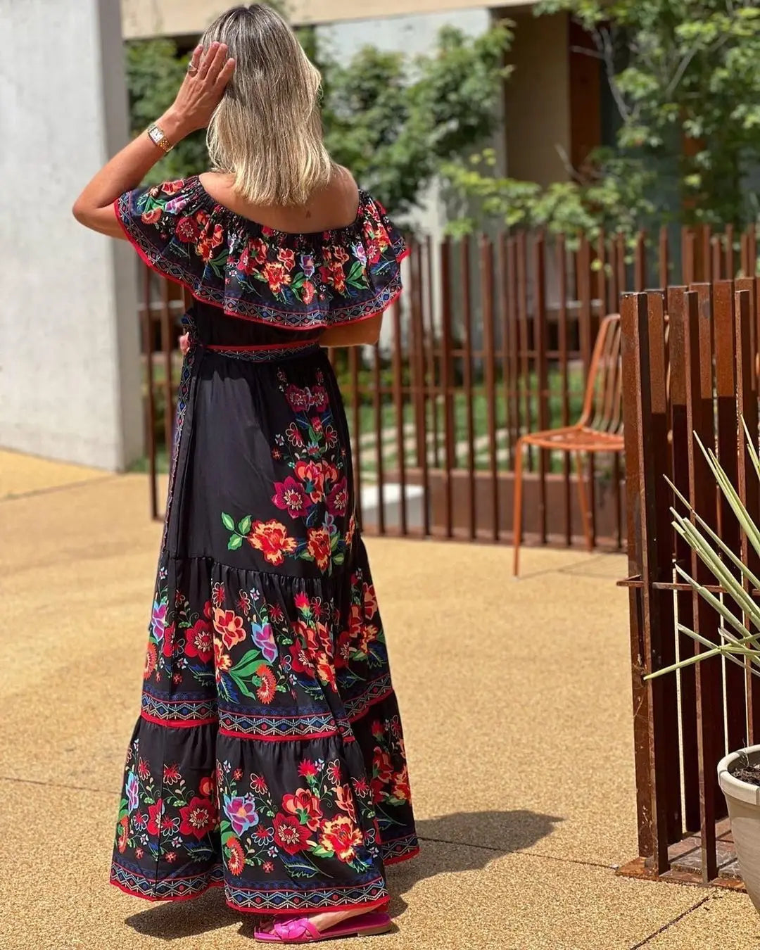 Vestido Longo Florido Frida
