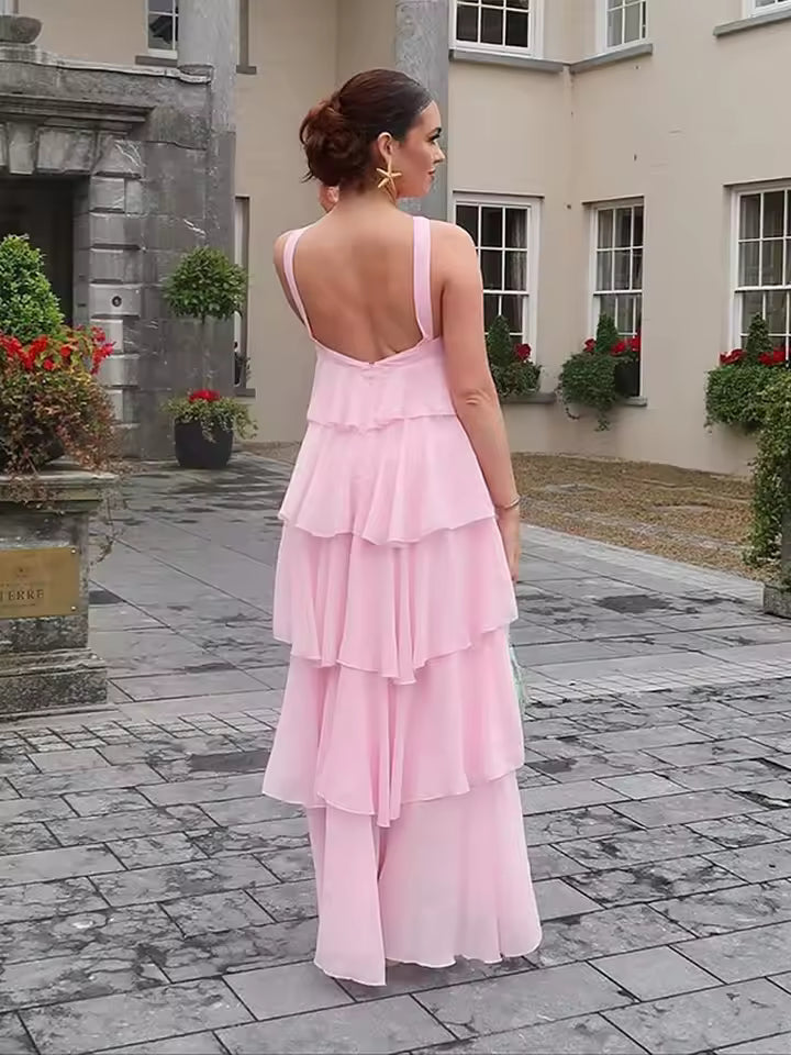 Vestido Maxi de babados Mikonos