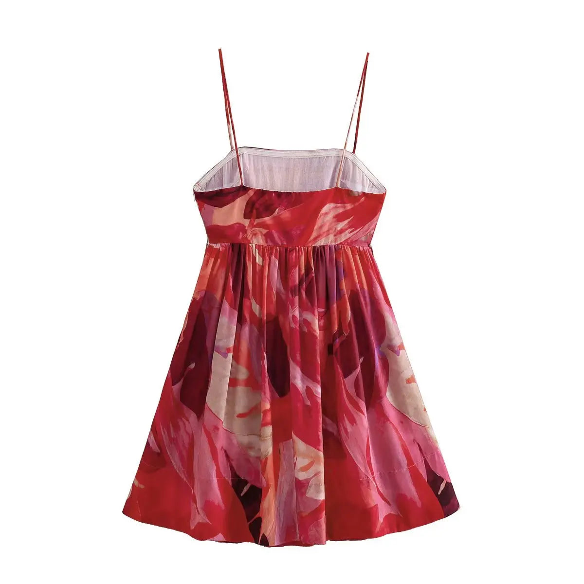 Vestido Mini Estampado Floral com Alças Finas