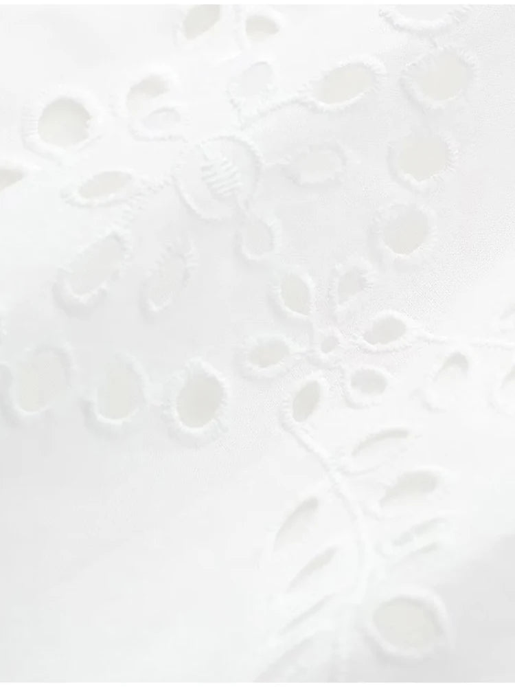 Vestido de Laise Branco Midi