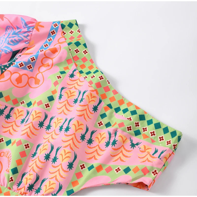 Vestido Midi Feminino de Ombro Único com Franjas