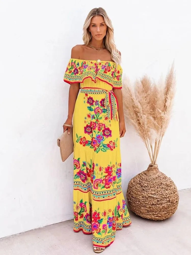 Vestido Longo Florido Frida