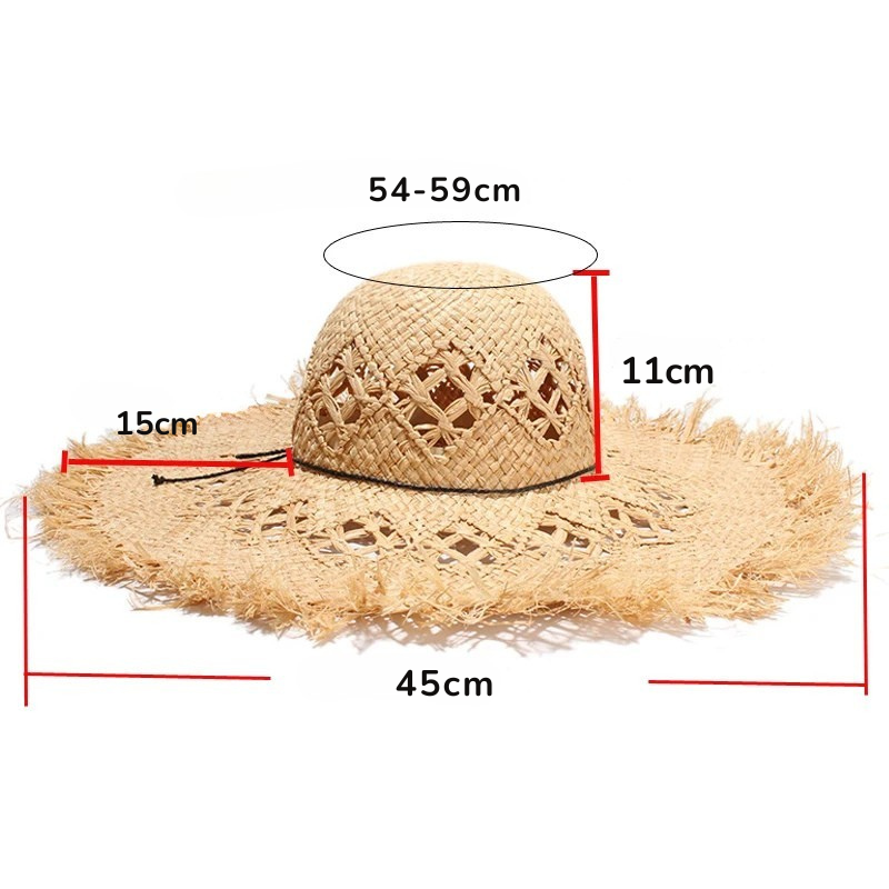 Chapéu de Sol de Palha e Aba Larga