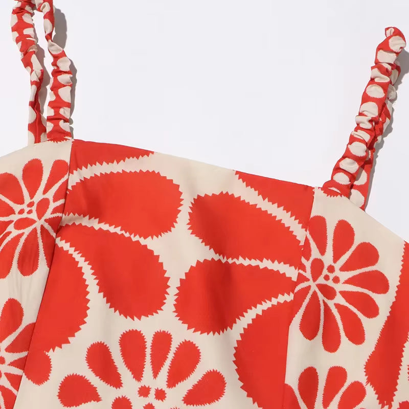 Vestido Luciana Floral de Verão com Alças Spaghetti