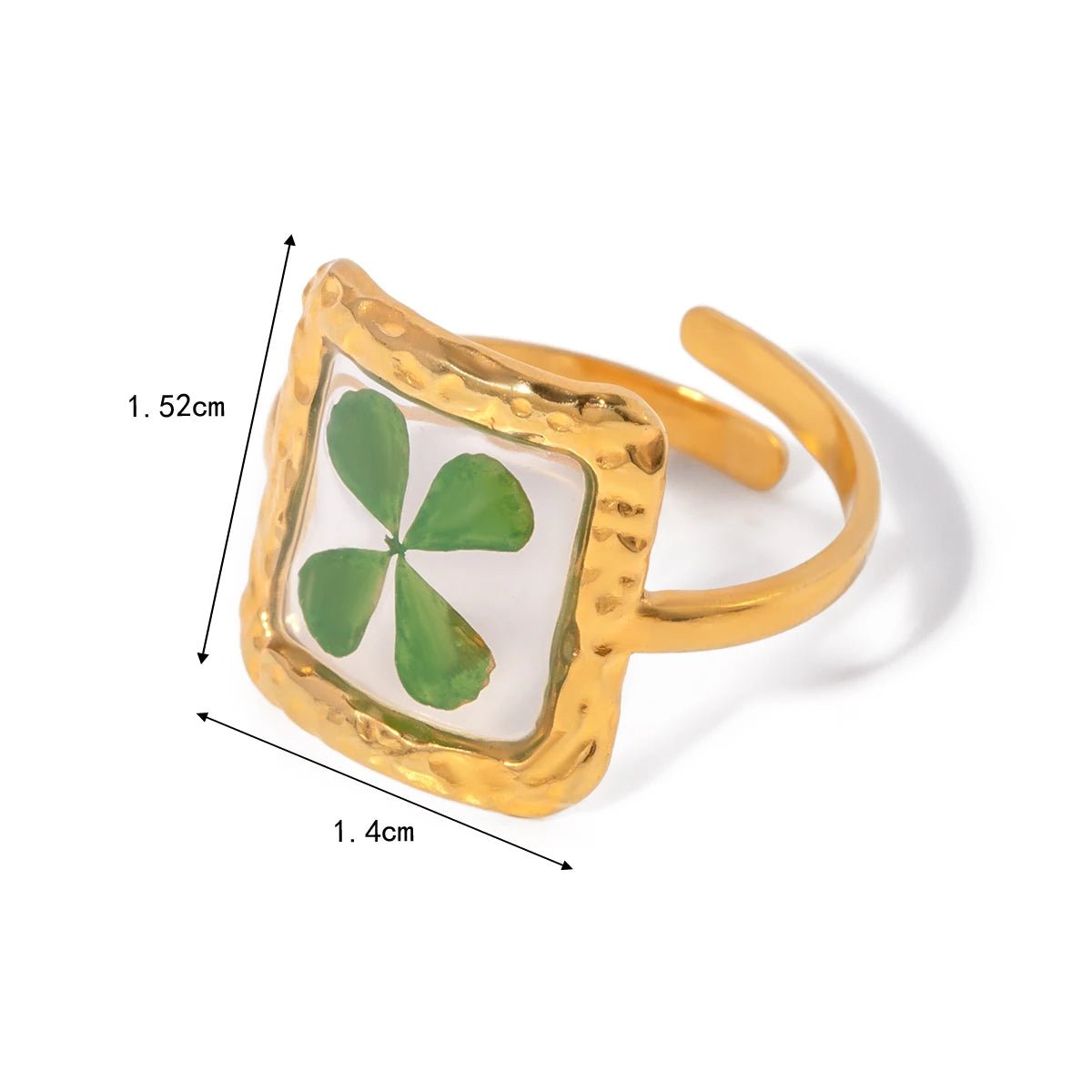 Anel Flores Ajustável Banhado à ouro