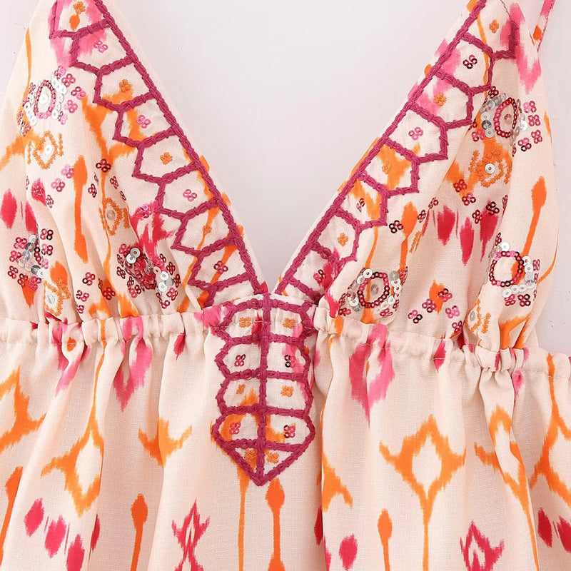 Blusa Regata Estampada com Alças Elegante