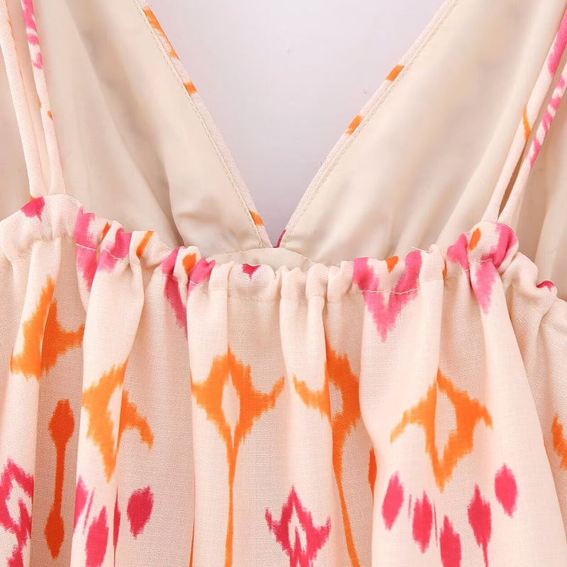 Blusa Regata Estampada com Alças Elegante