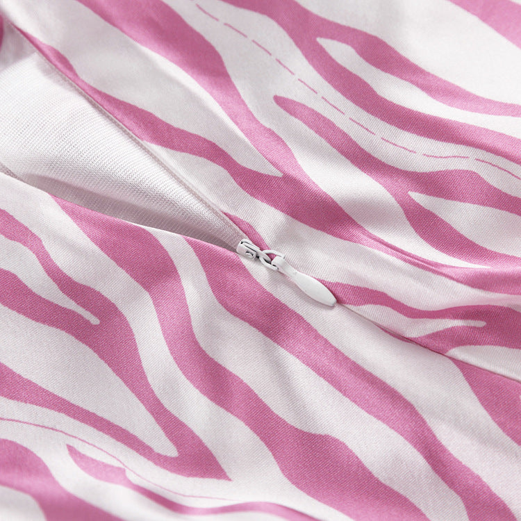 Saia Midi Bodycon Cintura Alta Estampa Animal Print