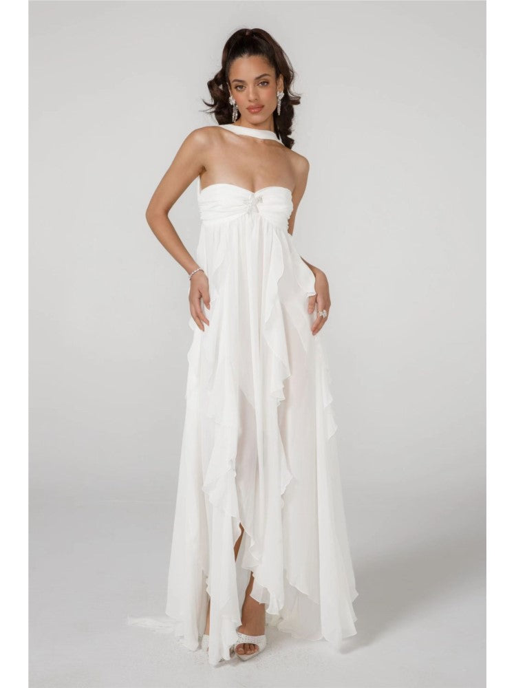 Vestido Maxi  de Chiffon Bella Estrela