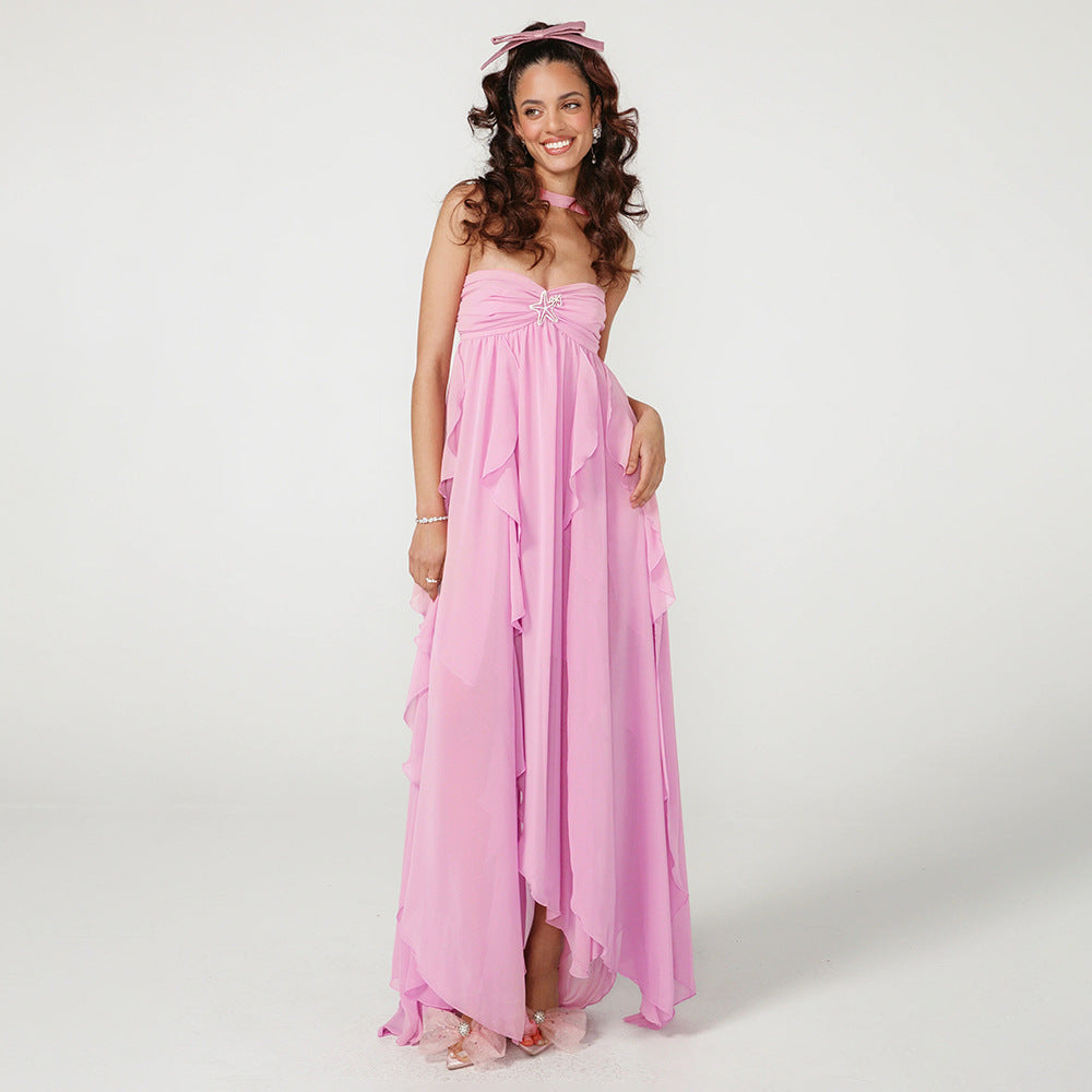 Vestido Maxi  de Chiffon Bella Estrela