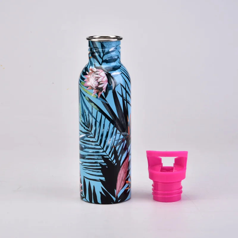 Produto Tie-dye copo de aço inoxidável de camada única, esportes ao ar livre garrafa de água com palha, portátil, 2024 - 1