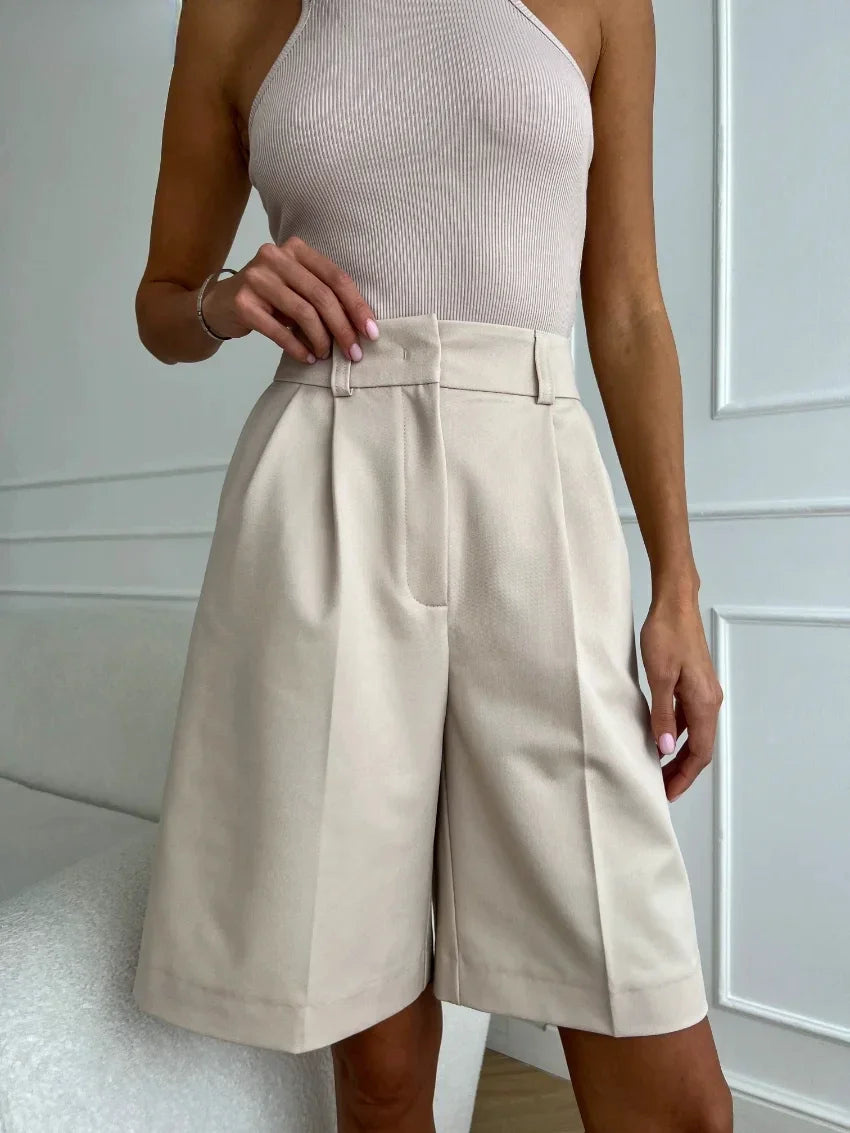 Short Feminino de Cintura Alta Elegante