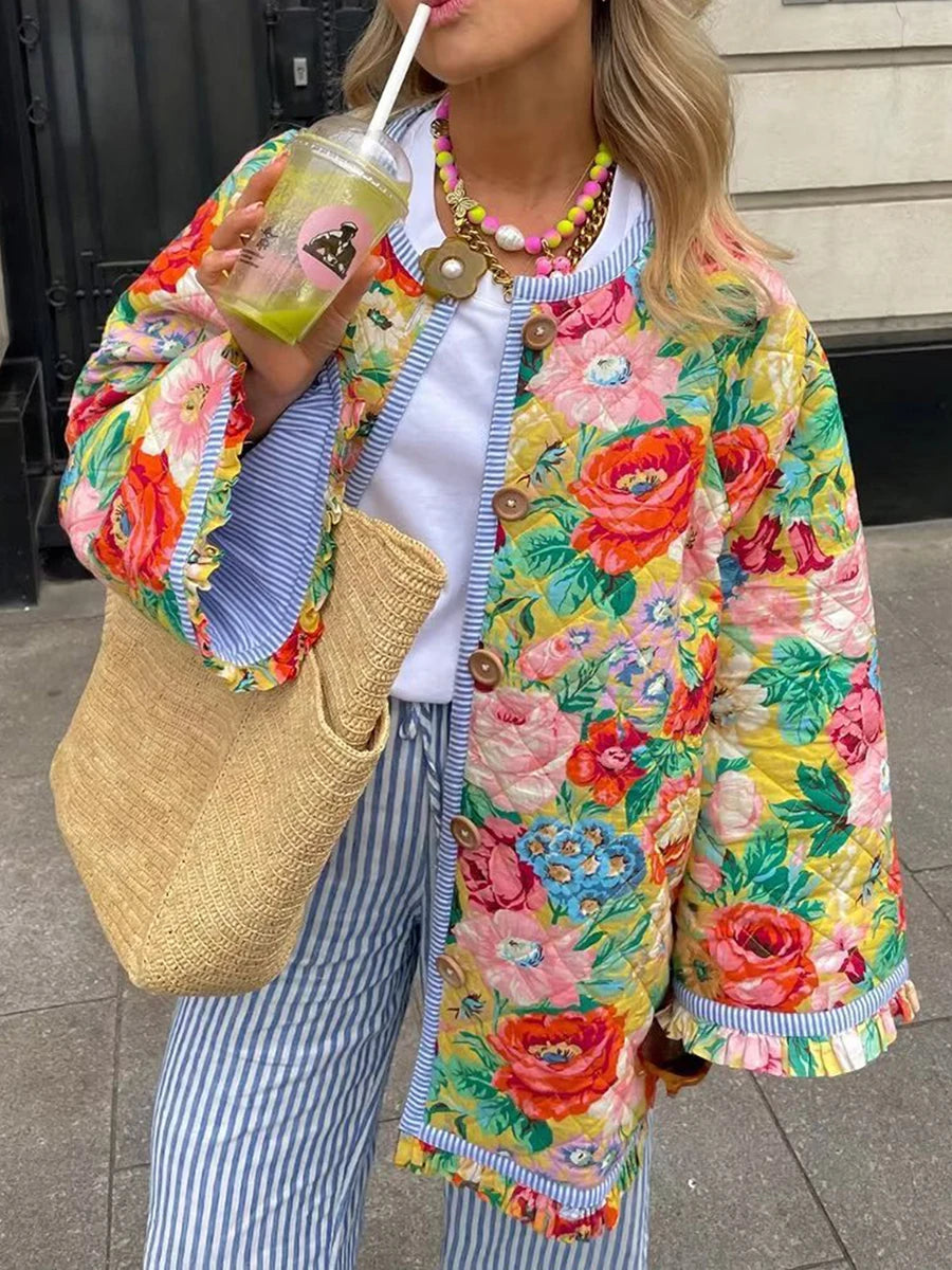 Jaqueta acolchoada Floral Belle