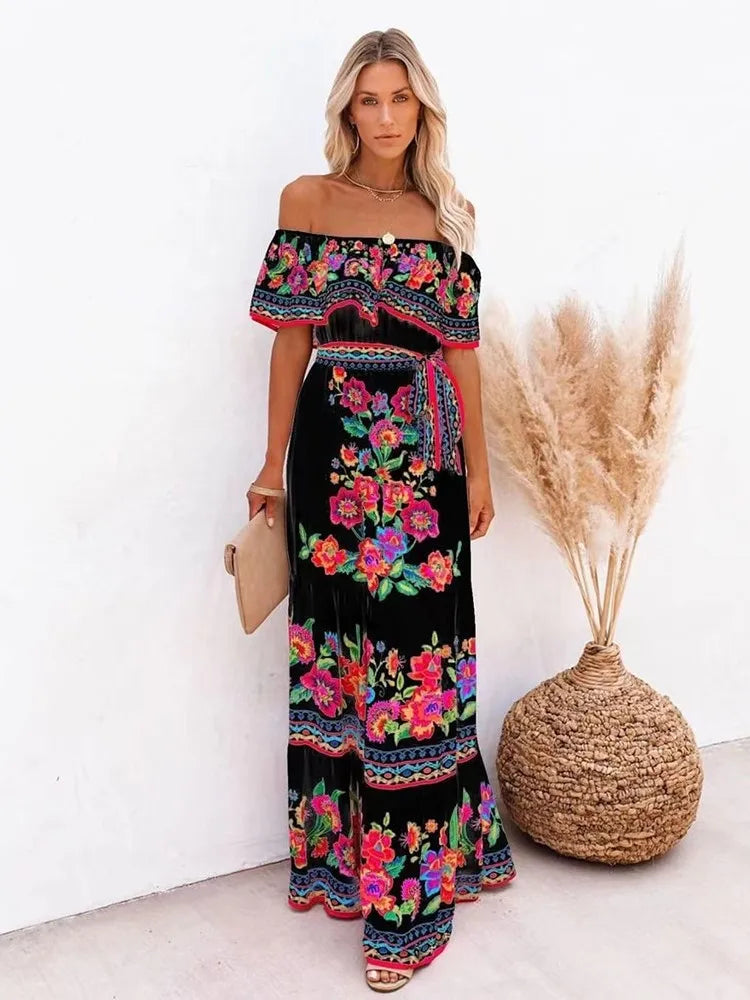Vestido Longo Florido Frida