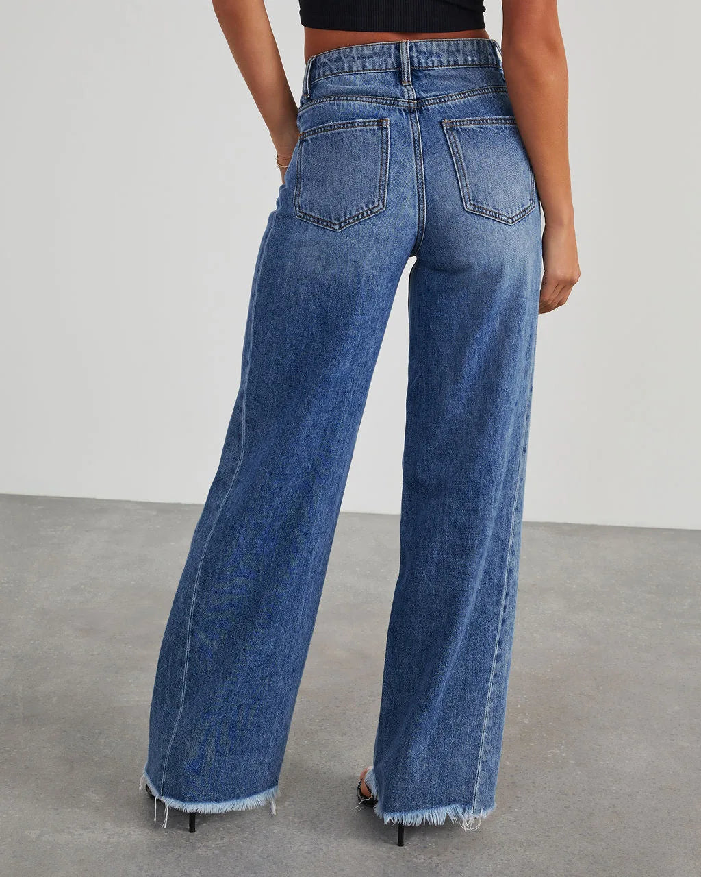 Jeans lrred de perna reta de cintura alta, nova moda feminina calças de perna larga de cintura alta jeans, primavera e outono para mulher y2k