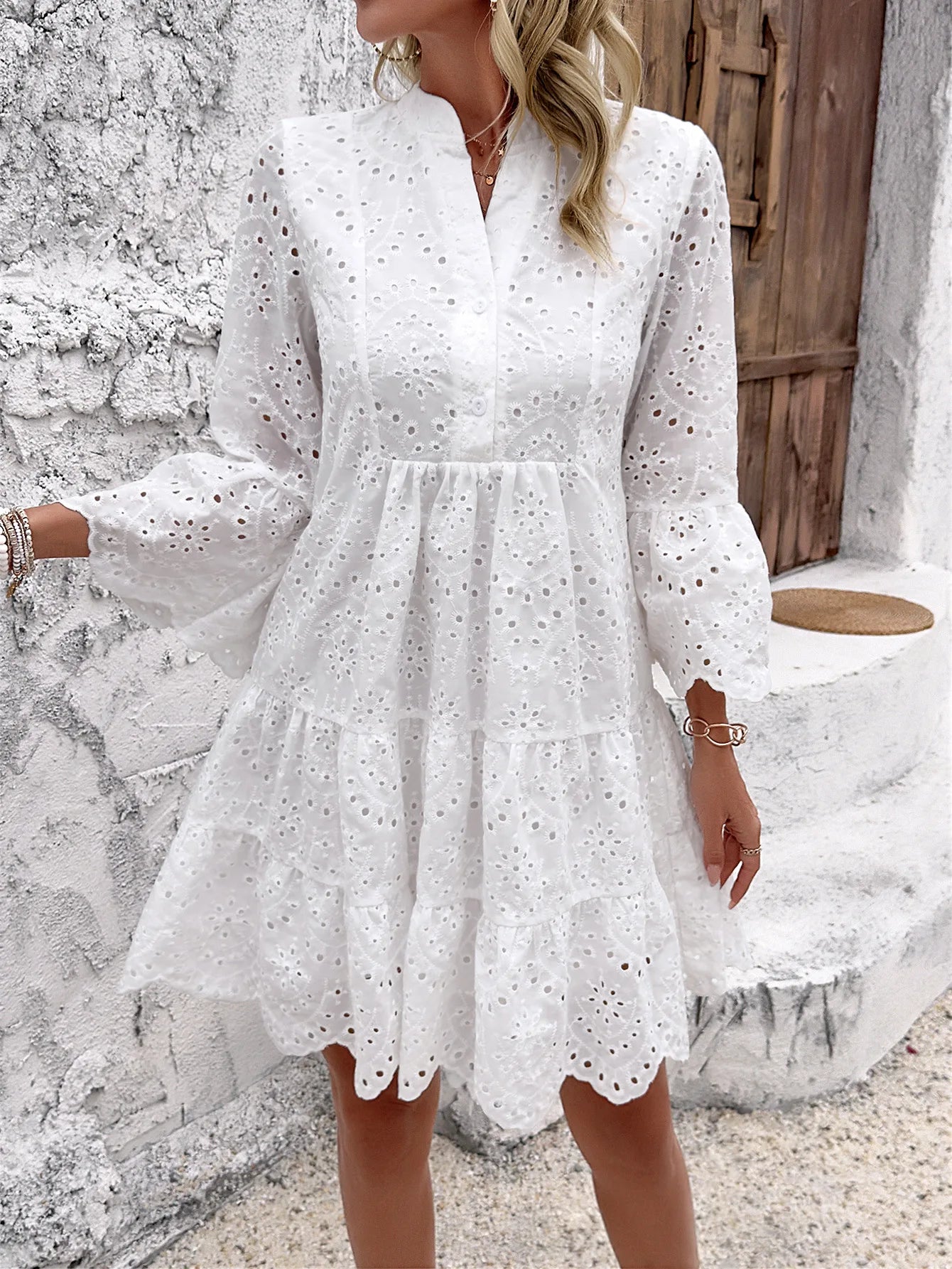 Vestido Chemise de Laise de Algodão Jolie
