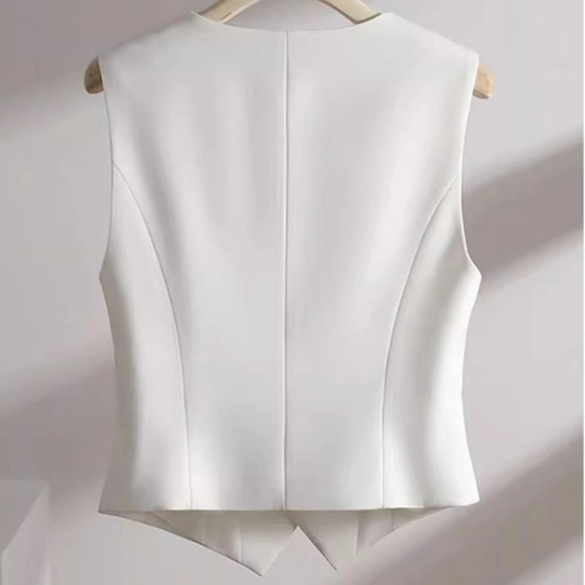 Terno coletes feminino simples único breasted com decote em v sem mangas casacos diário outwear estético estilo coreano magro all-match na moda novo