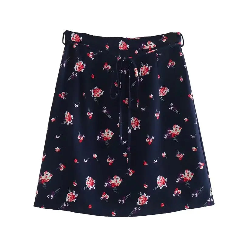 Mini Saia Floral Elegante Feminina
