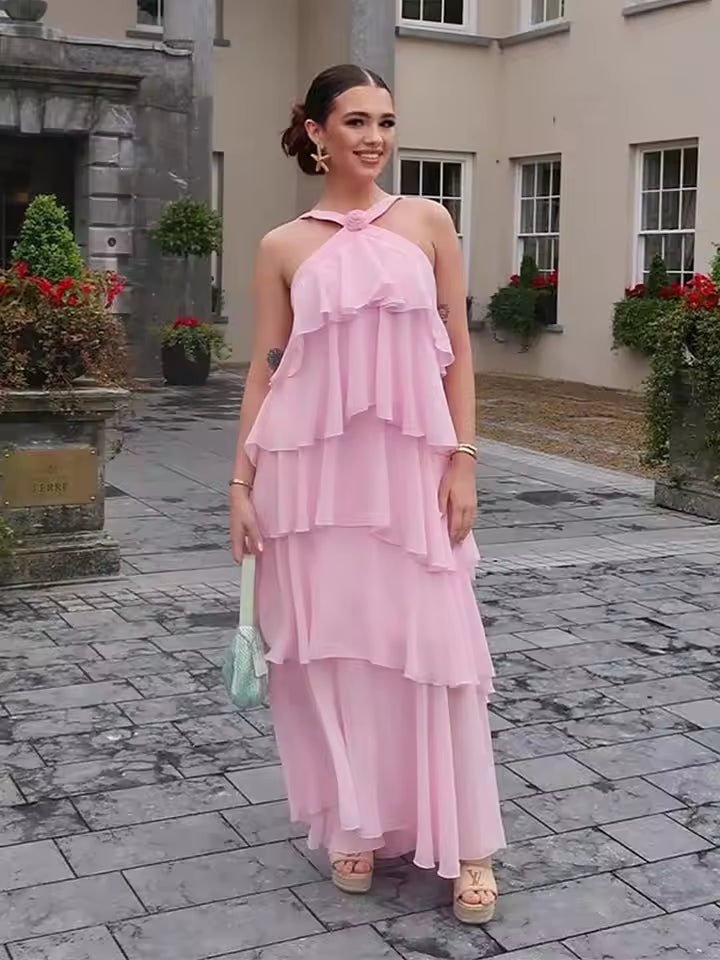 Vestido Maxi de babados Mikonos