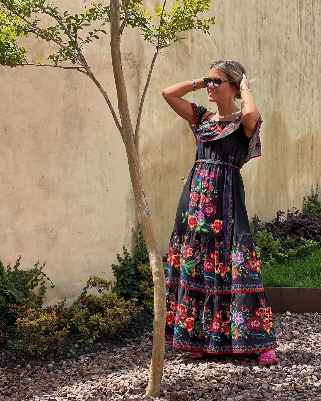 Vestido Longo Florido Frida
