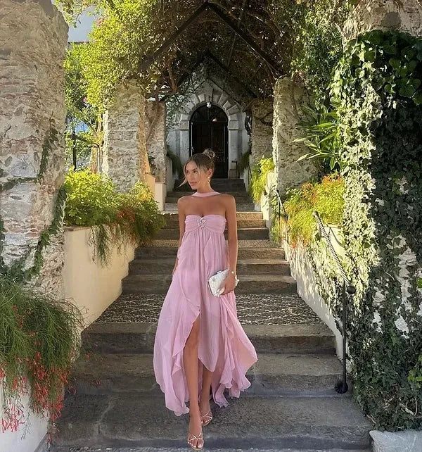 Vestido Maxi  de Chiffon Bella Estrela