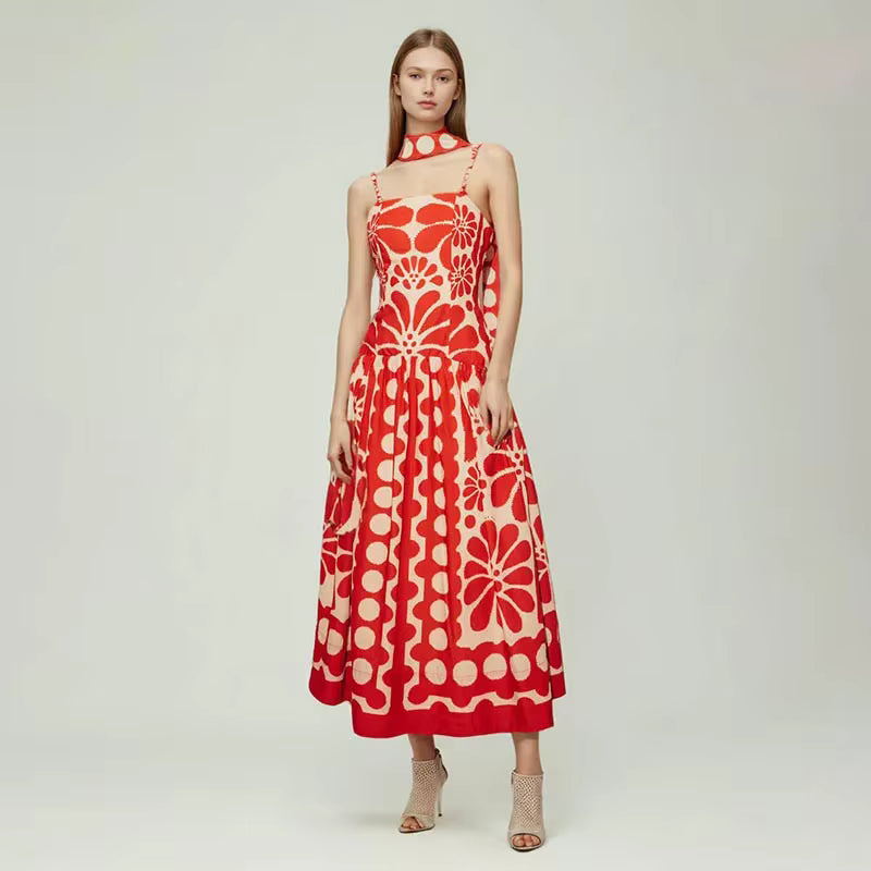 Vestido Luciana Floral de Verão com Alças Spaghetti